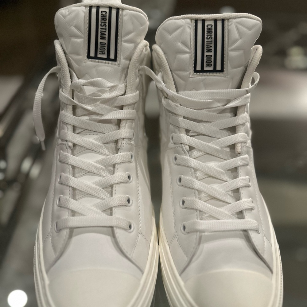 Dior Etoile EMB White High-Top Sneakers